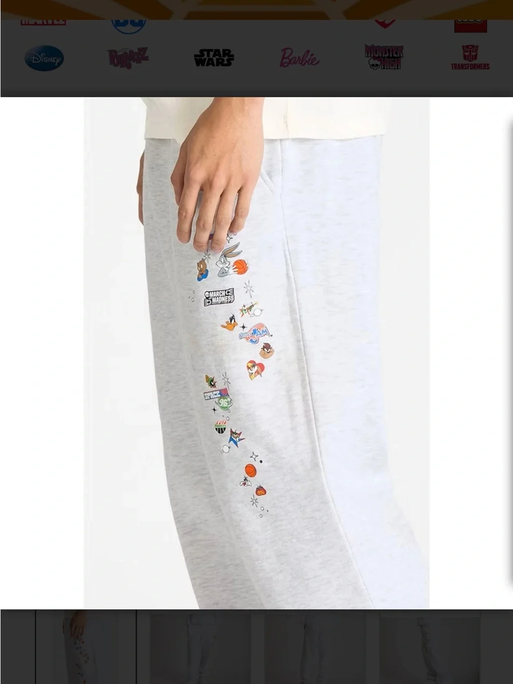 Space Jam Tune Squad Champion Adult March Madness Sweatpants new